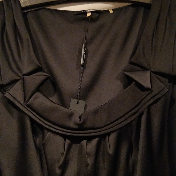 Elie Tahari black silk fancy top, small, nwt - Picture 5 of 17